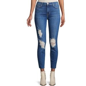 L'Agence distressed cropped jeans